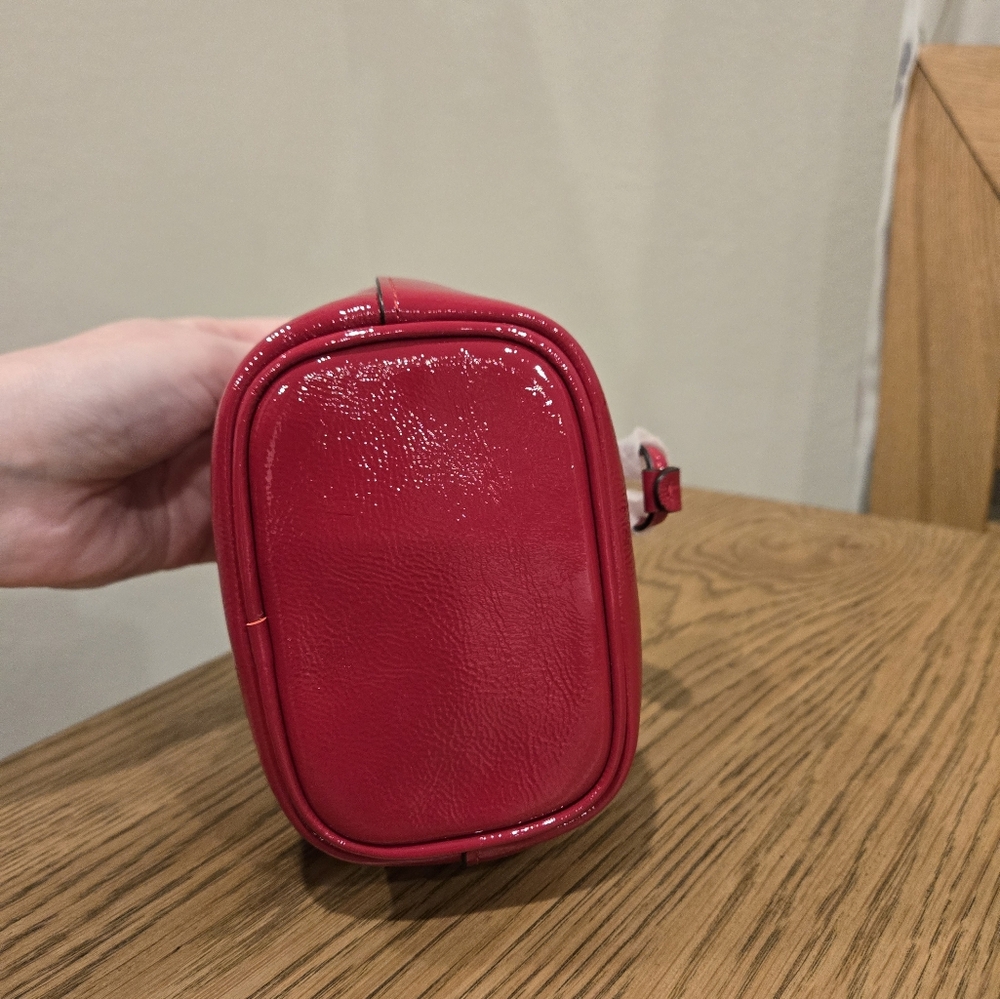 Coach Red Mini Patent Leather Drawstring Wristlet - Picture 8 of 10